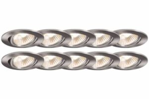 Bild von QAZQA Set of 10 recessed spotlights steel tiltable – Cisco