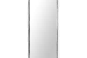 Bild von Beliani Wall Mirror Light Grey Synthetic Frame 50 x 140 cm Wood Look Rectangular Wall Hanging Material:Synthetic Material Size:7x140x50